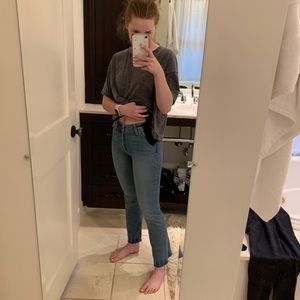 Paige midi jeans that flare at end